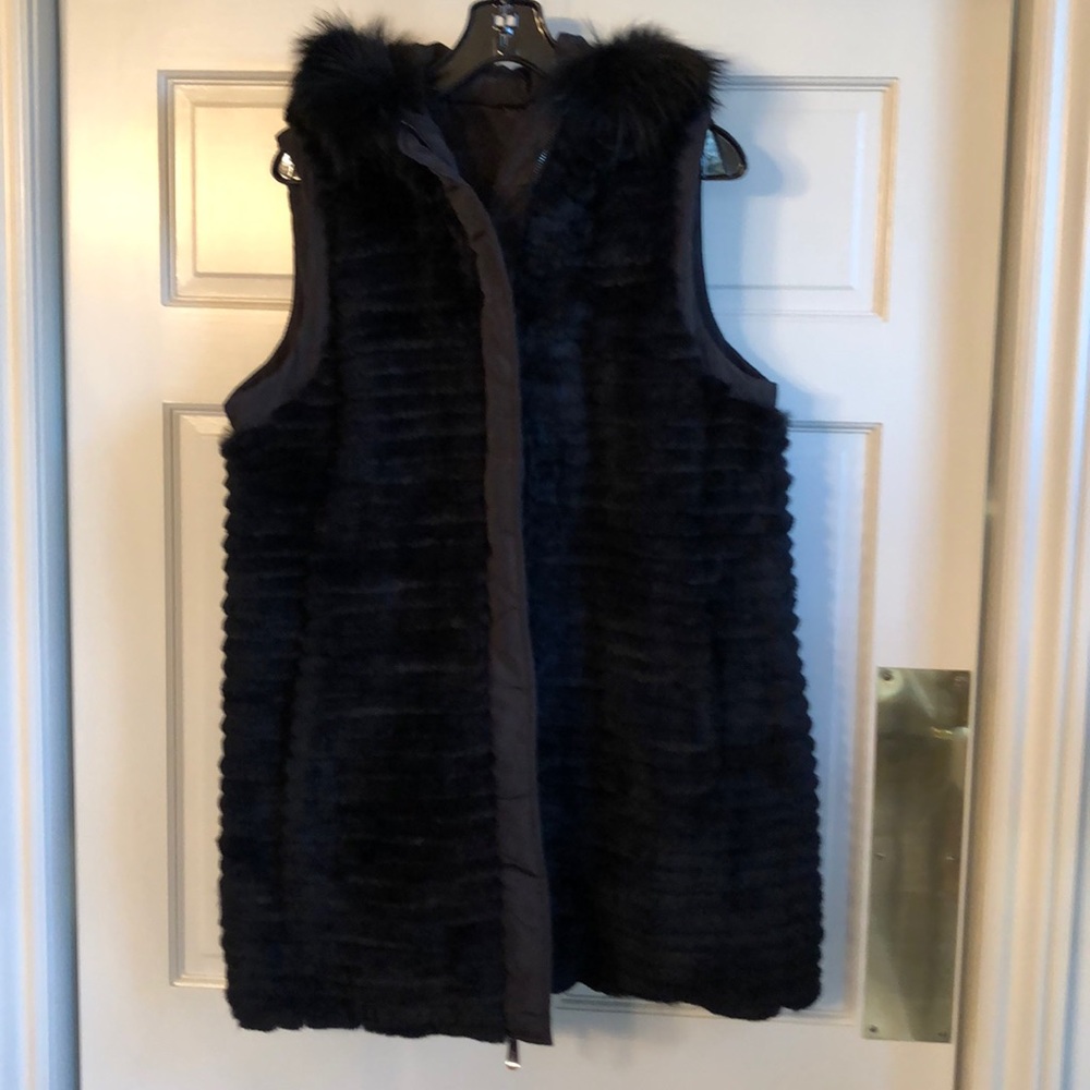 Belle Fare by Ming Yang Reversible Fur Vest